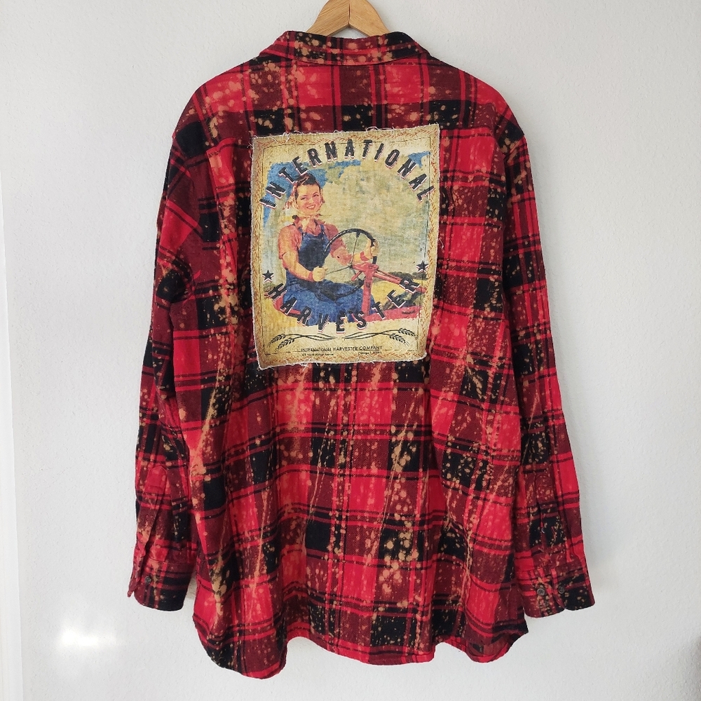 Angry Minnow International Harvest Cotton Flannel‎ Shirt Size XXXL